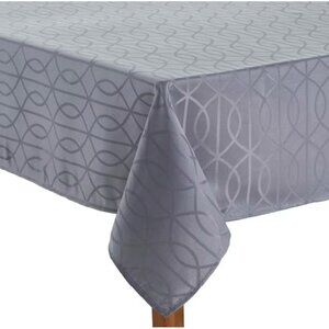 Fabric Tablecloth Teflon EcoElite 60in x 84in Jacquard White